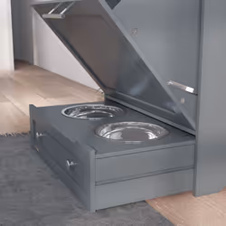 PawHut Pet Feeder Station, Dog Cat Food Storage Feeding Station, Food Cabinet - Additional view 7