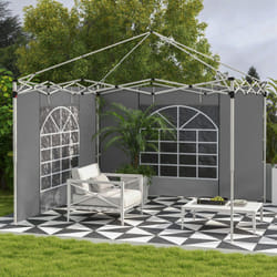 Outsunny 3x3(m) or 3x6m Pop Up Gazebo Side Panels Replacement, 2 Pack, Grey