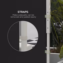 Outsunny 3x3(m) or 3x6m Pop Up Gazebo Side Panels Replacement, 2 Pack, Black - Additional view 5