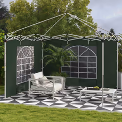 Outsunny 3x3(m) or 3x6m Pop Up Gazebo Side Panels Replacement, 2 Pack, Green