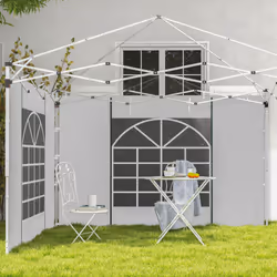 Outsunny 3x3(m) or 3x6m Pop Up Gazebo Side Panels Replacement, 2 Pack, White