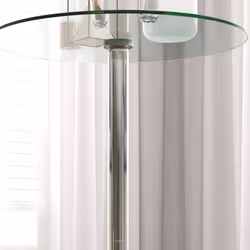 HOMCOM Round Bar Table for 2 People, High Pub Table with Tempered Glass Top - Additional view 7