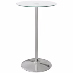 HOMCOM Round Bar Table for 2 People, High Pub Table with Tempered Glass Top - Additional view 8
