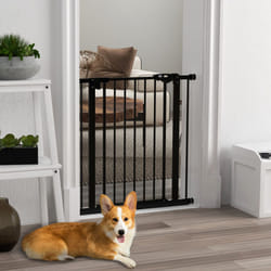PawHut Adjustable Safety Gate w/ Four Adjustable Screws, Black