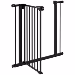 PawHut Adjustable Safety Gate w/ Four Adjustable Screws, Black - Additional view 5