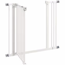PawHut Adjustable Safety Gate w/ 1 Extensions and Four Adjustable Screws, White - Additional view 5