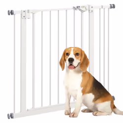 PawHut Adjustable Safety Gate w/ 1 Extensions and Four Adjustable Screws, White - Additional view 8
