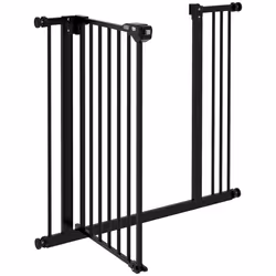 PawHut Adjustable Safety Gate w/ 1 Extensions and Four Adjustable Screws, Black - Additional view 5