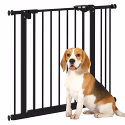 PawHut Adjustable Safety Gate w/ 1 Extensions and Four Adjustable Screws, Black - Additional view 8