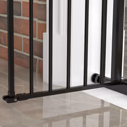 PawHut Adjustable Safety Gate w/ 1 Extensions and Four Adjustable Screws, Black - Additional view 5