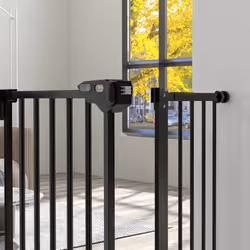 PawHut Adjustable Safety Gate w/ 1 Extensions and Four Adjustable Screws, Black - Additional view 6