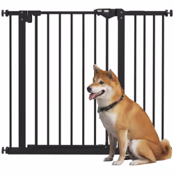 PawHut Adjustable Safety Gate w/ 1 Extensions and Four Adjustable Screws, Black - Additional view 7