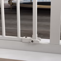 PawHut Adjustable Safety Gate w/ 1 Extensions and Four Adjustable Screws, White - Additional view 5