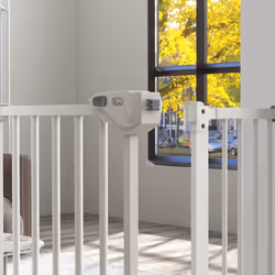 PawHut Adjustable Safety Gate w/ 1 Extensions and Four Adjustable Screws, White - Additional view 6