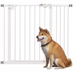 PawHut Adjustable Safety Gate w/ 1 Extensions and Four Adjustable Screws, White - Additional view 7