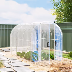 Outsunny 3 x 2 x 2m Polytunnel Greenhouse with Door, Galvanised Steel Frame