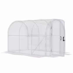 Outsunny 3 x 2 x 2m Polytunnel Greenhouse with Door, Galvanised Steel Frame