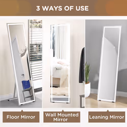 HOMCOM LED Lighted Full Length Mirror Dimmable Full Size Body Mirror for Bedroom - Additional view 5