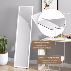 HOMCOM LED Lighted Full Length Mirror Dimmable Full Size Body Mirror for Bedroom - Additional view 6