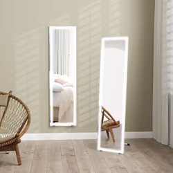 HOMCOM LED Lighted Full Length Mirror Dimmable Full Size Body Mirror for Bedroom - Additional view 8