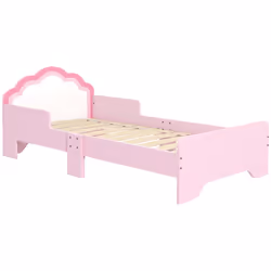 ZONEKIZ Toddler Bed Frame, Cloud-Designed Princess Bed, 143 x 74 x 55cm - Pink