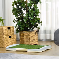 PawHut Dog Toilet Indoor w/ Artificial Grass, Grid Panel, Tray, 63 x 48.5cm - Additional view 8