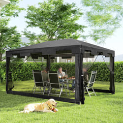 Outsunny 4 x 3m Party Tent Waterproof Garden Gazebo Canopy Wedding Cover Shade
