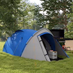 Outsunny Compact Camping Tent w/ Vestibule & Mesh Vents for Hiking Blue