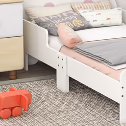 ZONEKIZ Toddler Bed, Kids Bedroom Furniture, Rabbit Design - White - Additional view 8