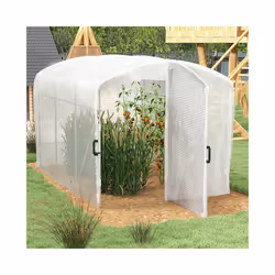 Outsunny 3 x 2 x 2m Polytunnel Greenhouse with Door, Galvanised Steel Frame