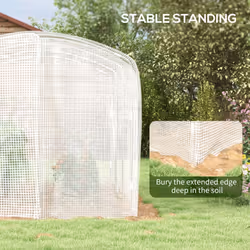 Outsunny 3 x 2 x 2m Polytunnel Greenhouse with Door, Galvanised Steel Frame - Additional view 4