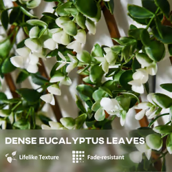 Outsunny 2 Pieces Decorative Trellis with Artificial Leaves, 2m x 1m, Eucalyptus - Additional view 7