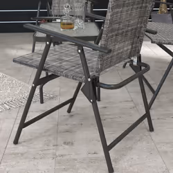 Outsunny Patio Furniture Set, Garden Set w/ Table, Foldable Chairs, a Loveseat - Additional view 7