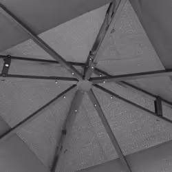Outsunny 3 x 3(m) Patio Gazebo Canopy Garden Pavilion with 2 Tier Roof, Grey - Additional view 7