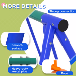 Outsunny 3 in 1 Metal Kids Swing Set with Swing, Glider, Rocking Chair - Additional view 5