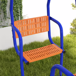 Outsunny 3 in 1 Metal Kids Swing Set with Swing, Glider, Rocking Chair - Additional view 7