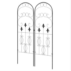 Outsunny Set of 2 Metal Trellis for Climbing Plants, Scrolls Design, 45 x 150cm