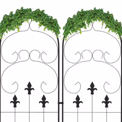 Outsunny Set of 2 Metal Trellis for Climbing Plants, Scrolls Design, 45 x 150cm - Additional view 6