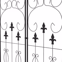 Outsunny Set of 2 Metal Trellis for Climbing Plants, Scrolls Design, 45 x 150cm - Additional view 7