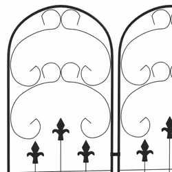 Outsunny Set of 2 Metal Trellis for Climbing Plants, Scrolls Design, 45 x 150cm - Additional view 8