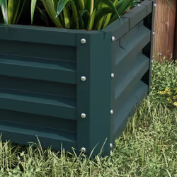 Outsunny Set of 2 Raised Garden Bed Galvanised Planter Box, Green - Additional view 6