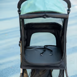 PawHut Dog Stroller for XS Dogs, S Dogs, Cats with Rain Cover - Green - Additional view 7