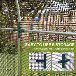 Outsunny Fruit Cage, Plant Protection Tent, 1.2 x 2.4 x 1.9m, Black