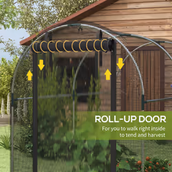 Outsunny Fruit Cage, Plant Protection Tent, 1.2 x 2.4 x 1.9m, Black - Additional view 4