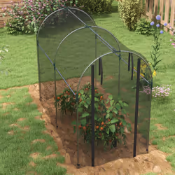 Outsunny Fruit Cage, Plant Protection Tent, 1.2 x 2.4 x 1.9m, Black - Additional view 6