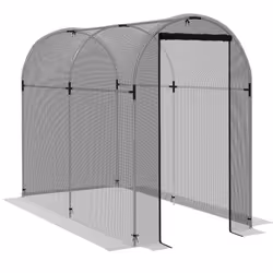 Outsunny Fruit Cage, Plant Protection Tent, 1.2 x 2.4 x 1.9m, Black - Additional view 8