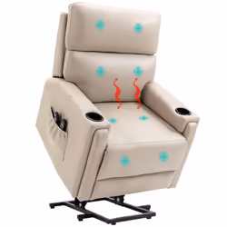 HOMCOM Lift Chair for Living Room, Recliner Chair with Vibration Massage, Heat - Additional view 6