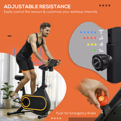 SPORTNOW Exercise Bike, Stationary Bike w/ LCD Display for Home Cardio Workout