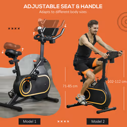 SPORTNOW Exercise Bike, Stationary Bike w/ LCD Display for Home Cardio Workout - Additional view 5