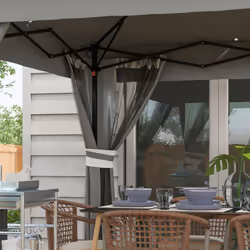 Outsunny 3x3(m) Pop Up Gazebo w/ Solar-Powered LED Lights Netting Grey - Additional view 6